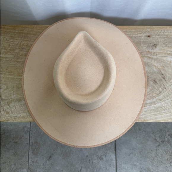 Lack of Color Ivory Rancher Wool Felt Hat Wide Brim Fedora Festival Size S /55cm - Picture 12 of 16